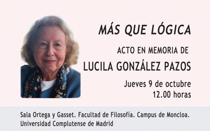 ACTO EN MEMORIA DE LUCILA GONZÁLEZ PAZOS